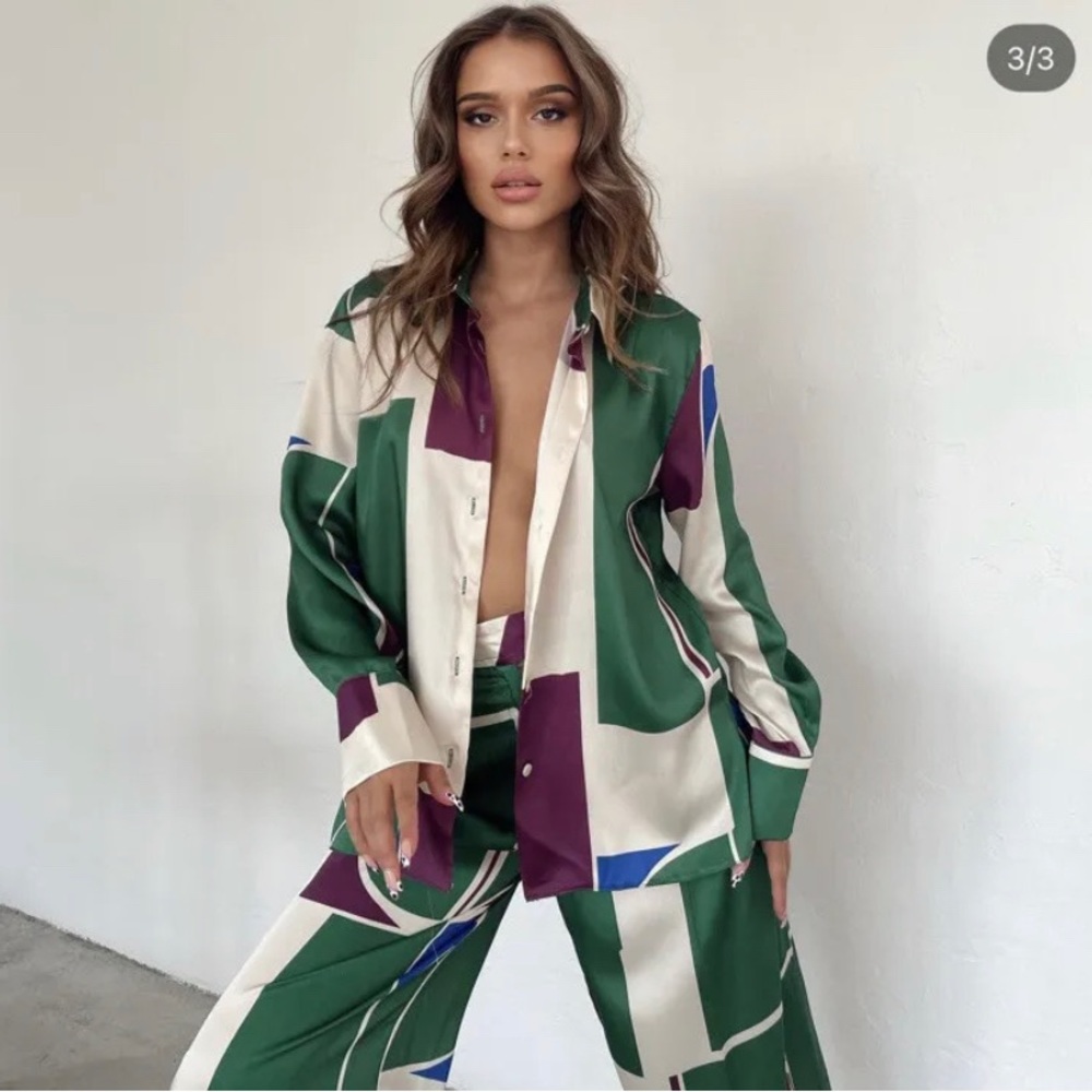 Zara Printed Silk Shirt Limited Edition